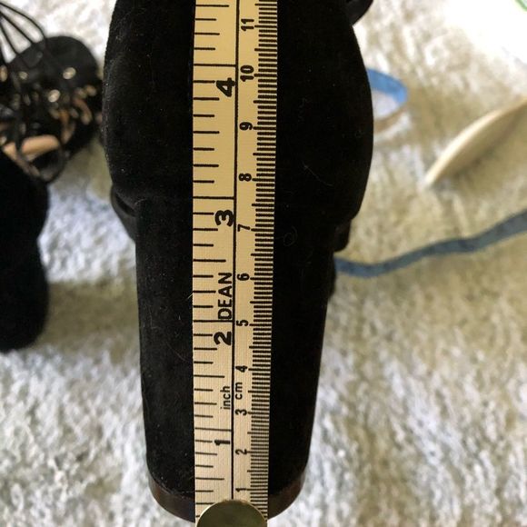 Yoko lace up / zip up black heeled 7.5 - Picture 6 of 9